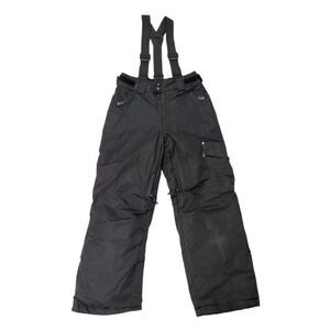 Planet Earth Snow Cargo Pants Kids Small Black Suspenders Warm Insulated Outdoor